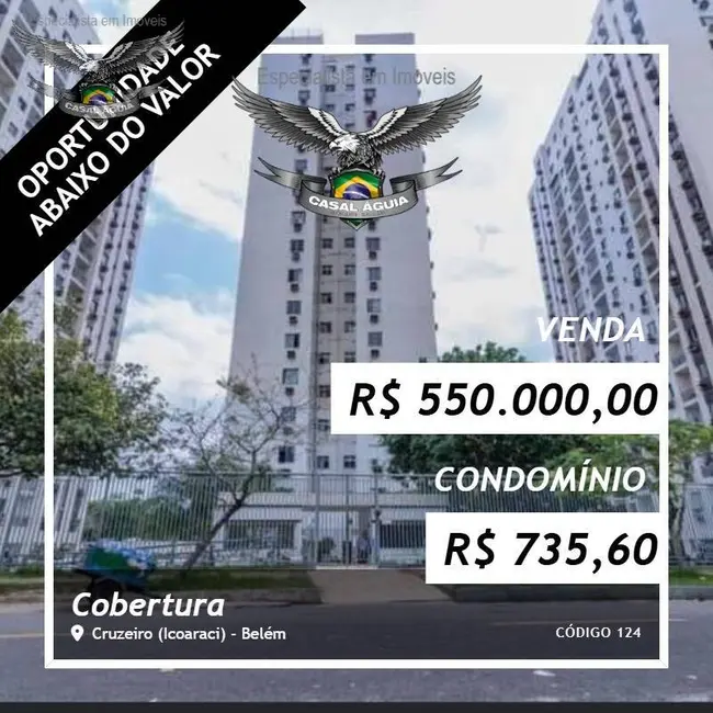 Foto 1 de Cobertura com 3 quartos à venda, 231m2 em Cruzeiro (Icoaraci), Belem - PA