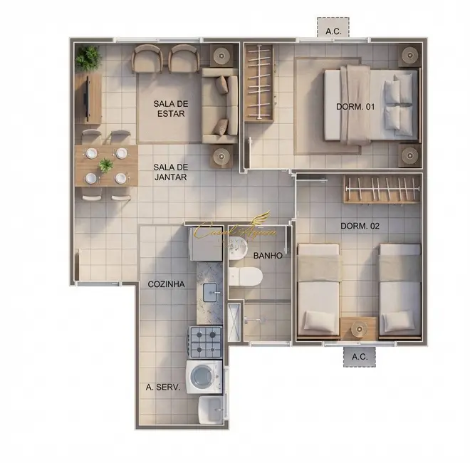 Apartamento com 2 quartos à venda, 42m2 em Centro, Ananindeua - PA - imagem 3 Foto 3 de Apartamento com 2 quartos à venda, 42m2 em Centro, Ananindeua - PA