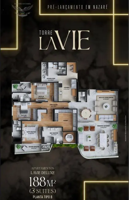 Foto 18 de Apartamento com 4 quartos à venda, 188m2 em Nazaré, Belem - PA