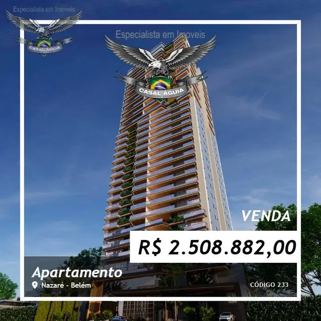 Foto 1 de Apartamento com 4 quartos à venda, 188m2 em Nazaré, Belem - PA