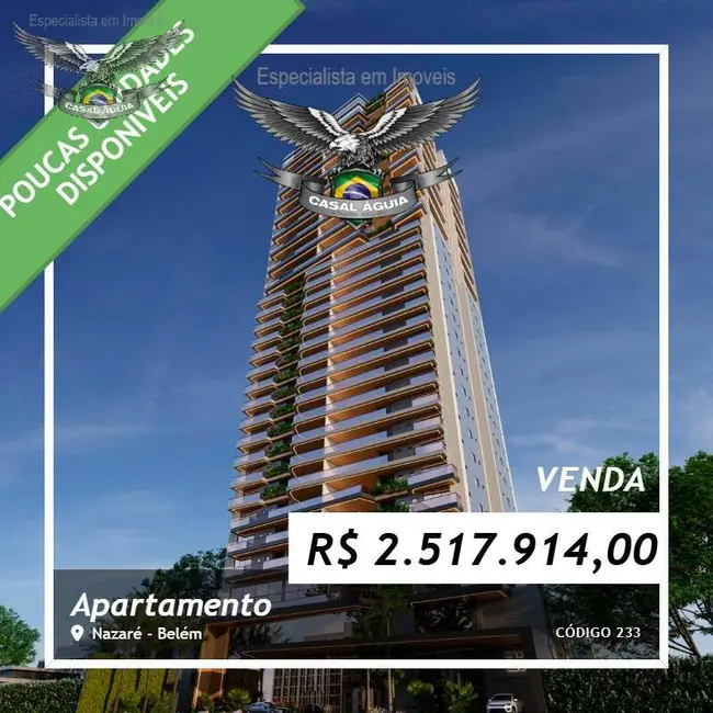 Foto 1 de Apartamento com 4 quartos à venda, 188m2 em Nazaré, Belem - PA