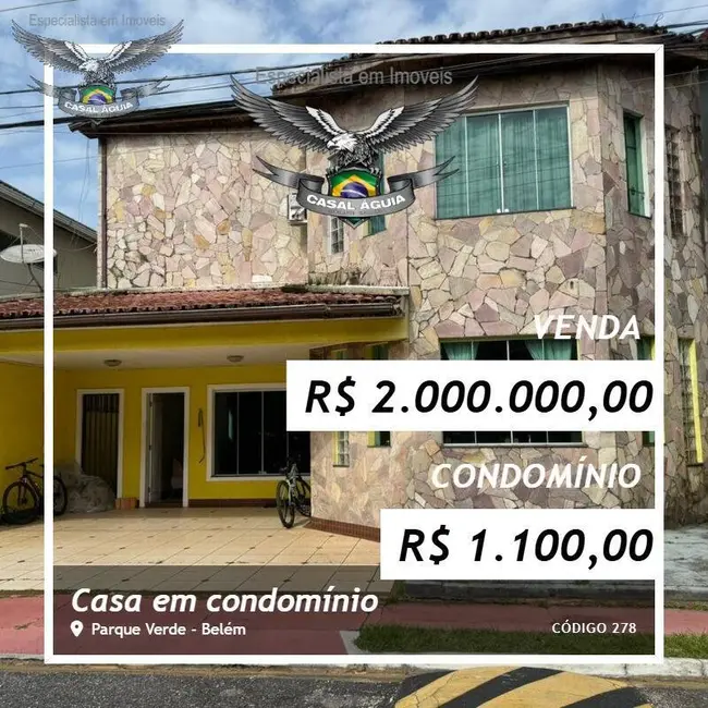 Foto 1 de Casa de Condomínio com 4 quartos à venda, 250m2 em Parque Verde, Belem - PA