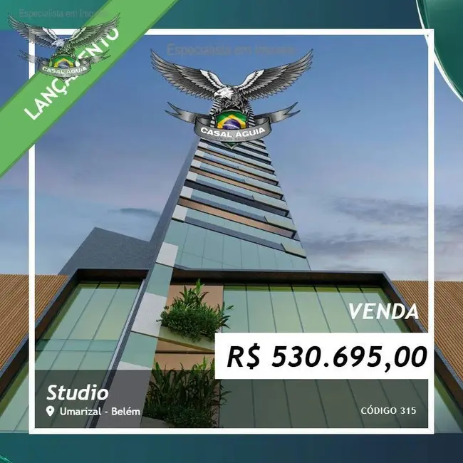 Foto 1 de Apartamento com 1 quarto à venda, 34m2 em Umarizal, Belem - PA