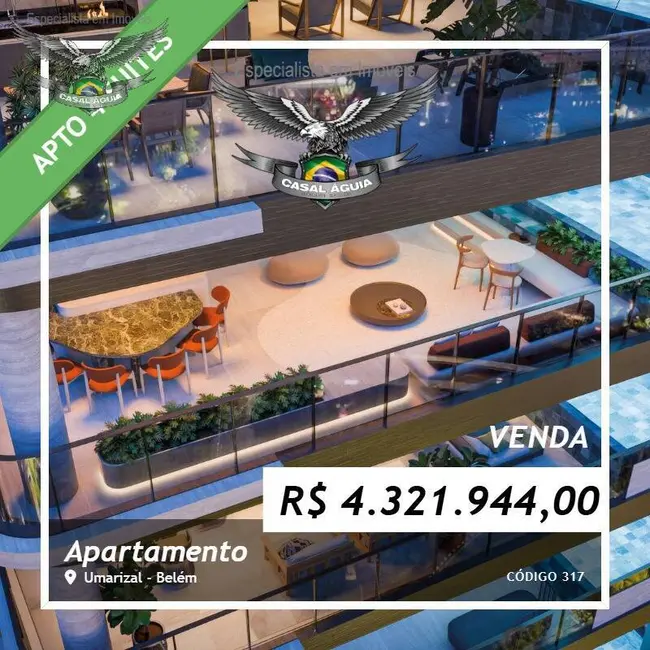 Foto 1 de Apartamento com 4 quartos à venda em Umarizal, Belem - PA