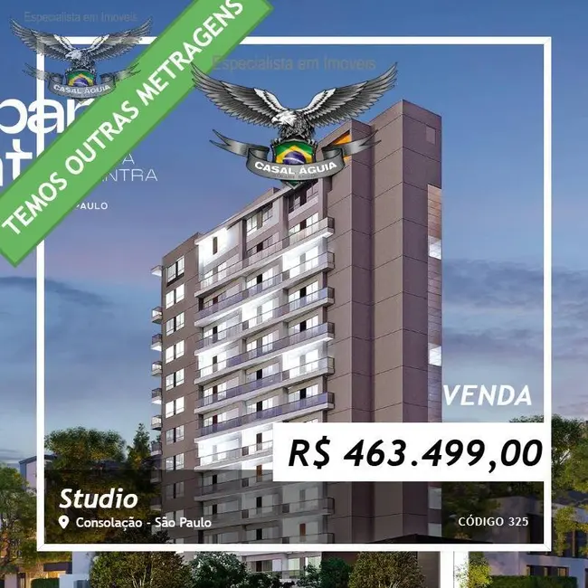 Foto 1 de Apartamento com 1 quarto à venda, 18m2 em Consolação, São Paulo - SP