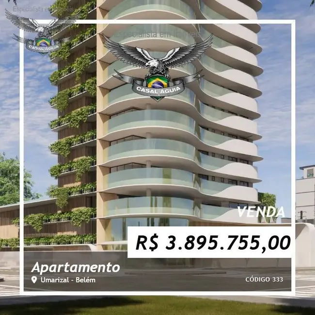 Foto 1 de Apartamento com 4 quartos à venda, 282m2 em Umarizal, Belem - PA