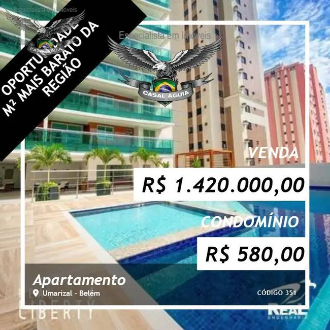Foto 1 de Apartamento com 3 quartos à venda, 114m2 em Umarizal, Belem - PA