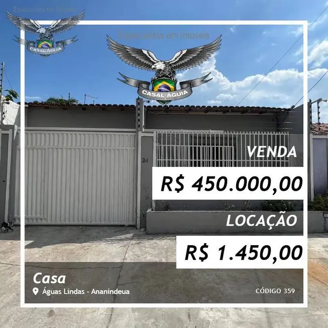 Casa com 1 quarto à venda e para alugar, 60m2 em Águas Lindas, Ananindeua - PA - imagem 1 Foto 1 de Casa com 1 quarto à venda e para alugar, 60m2 em Águas Lindas, Ananindeua - PA