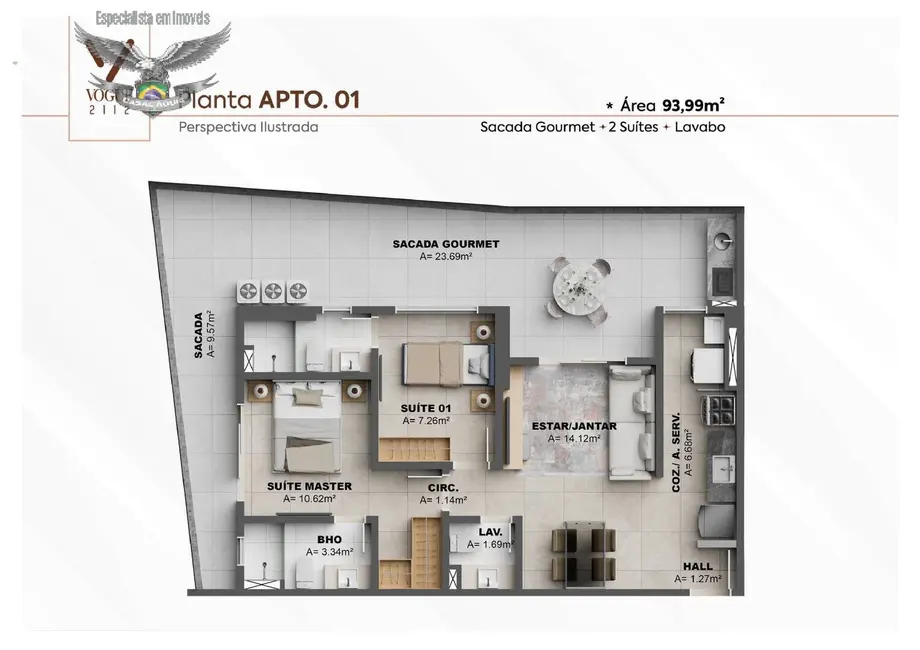 Foto 9 de Apartamento com 2 quartos à venda, 94m2 em Batista Campos, Belem - PA