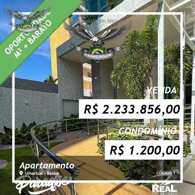 Foto 1 de Apartamento com 4 quartos à venda, 200m2 em Umarizal, Belem - PA