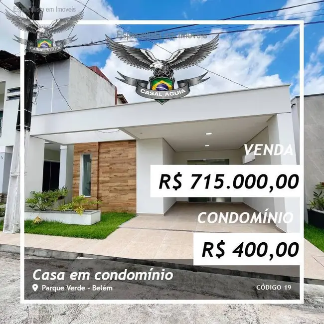 Foto 1 de Casa de Condomínio com 3 quartos à venda, 111m2 em Parque Verde, Belem - PA