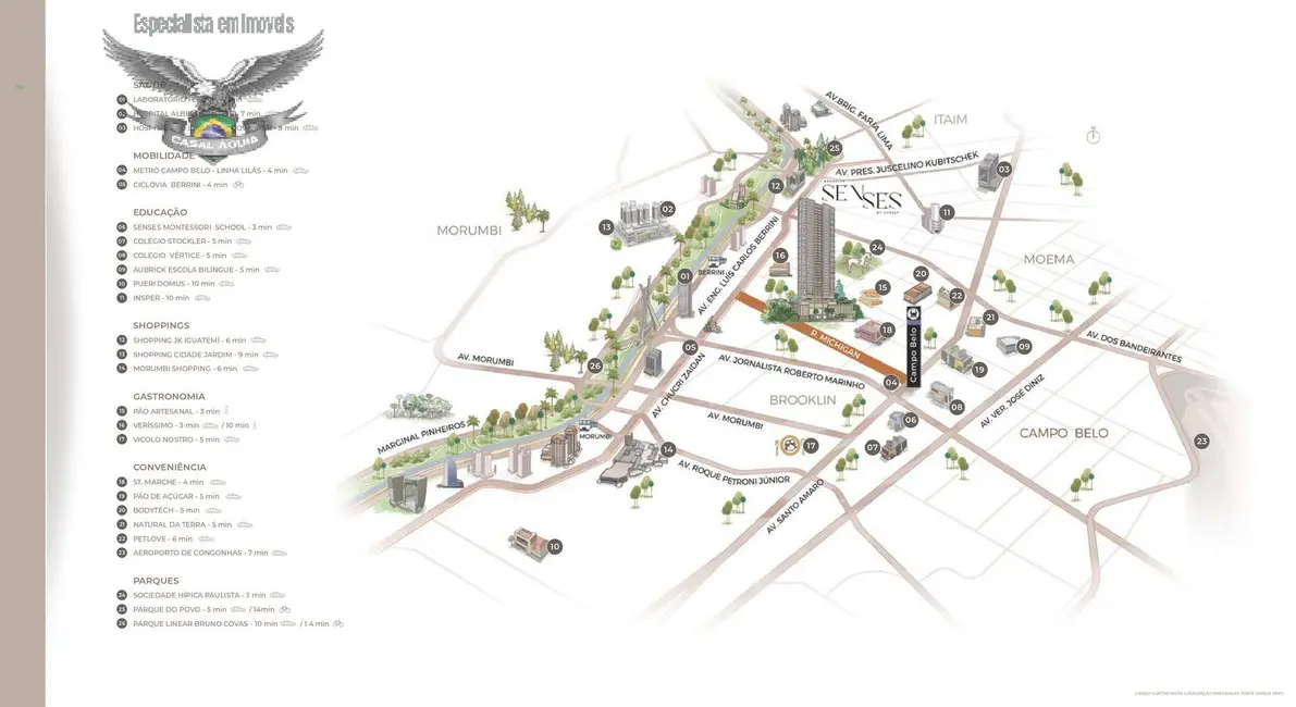 Foto 7 de Apartamento com 3 quartos à venda, 178m2 em Cidade Monções, São Paulo - SP