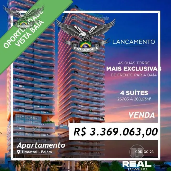 Foto 1 de Apartamento com 4 quartos à venda, 257m2 em Umarizal, Belem - PA