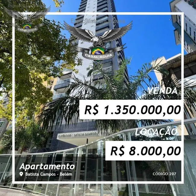 Foto 1 de Apartamento com 3 quartos à venda e para alugar, 133m2 em Batista Campos, Belem - PA