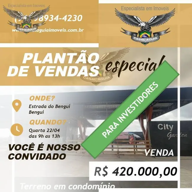 Foto 1 de Lote de Condomínio à venda, 168m2 em Bengui, Belem - PA