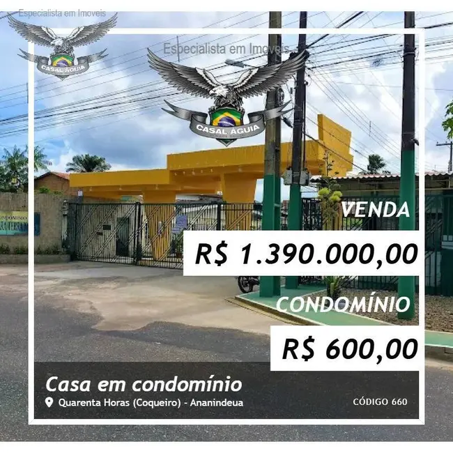 Foto 1 de Casa de Condomínio com 5 quartos à venda, 280m2 em Quarenta Horas (Coqueiro), Ananindeua - PA