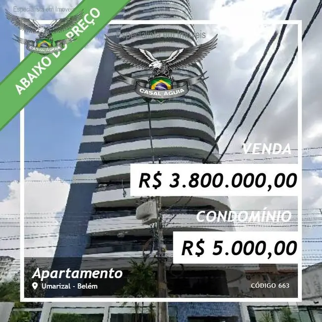Foto 1 de Apartamento com 4 quartos à venda, 390m2 em Umarizal, Belem - PA