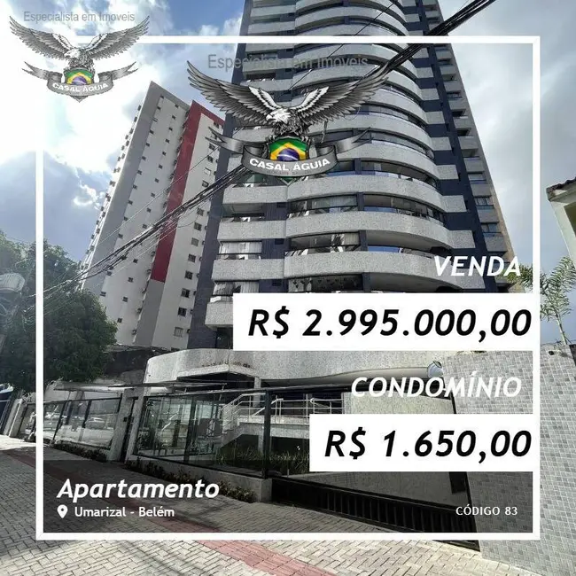 Foto 1 de Apartamento com 4 quartos à venda, 191m2 em Umarizal, Belem - PA
