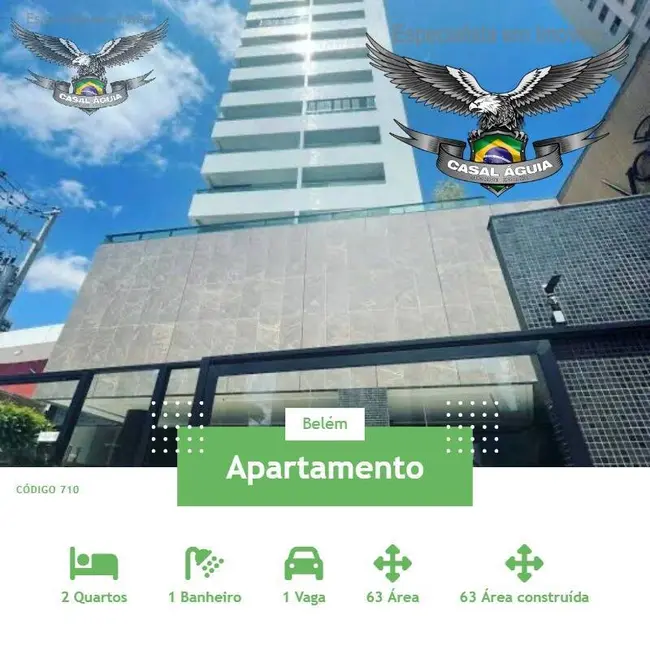 Foto 1 de Apartamento com 2 quartos à venda, 63m2 em Umarizal, Belem - PA