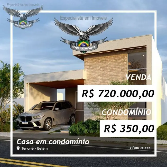 Foto 1 de Casa de Condomínio com 3 quartos à venda, 125m2 em Tenoné, Belem - PA