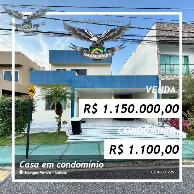 Foto 1 de Casa de Condomínio com 5 quartos à venda, 180m2 em Parque Verde, Belem - PA