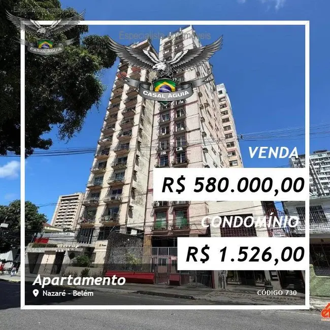 Foto 1 de Apartamento com 3 quartos à venda, 140m2 em Nazaré, Belem - PA