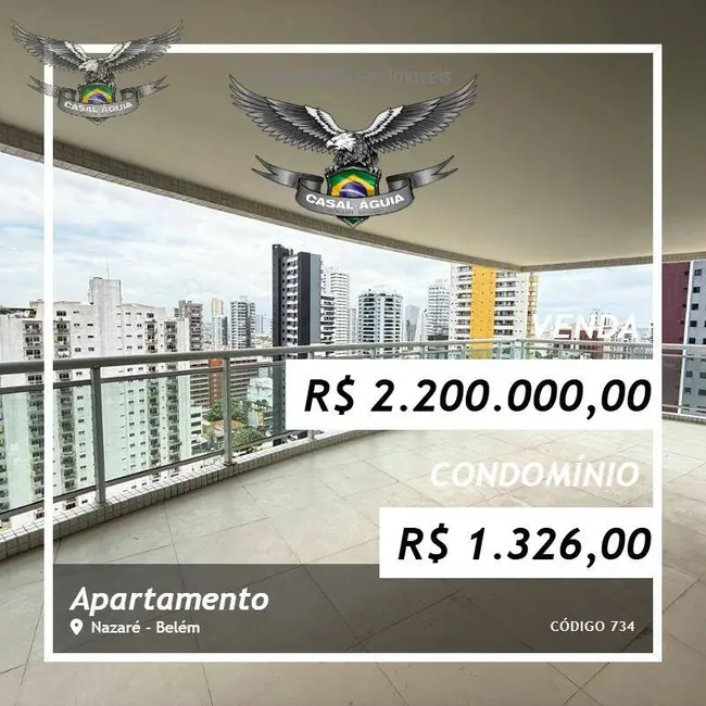 Foto 1 de Apartamento com 3 quartos à venda, 186m2 em Nazaré, Belem - PA