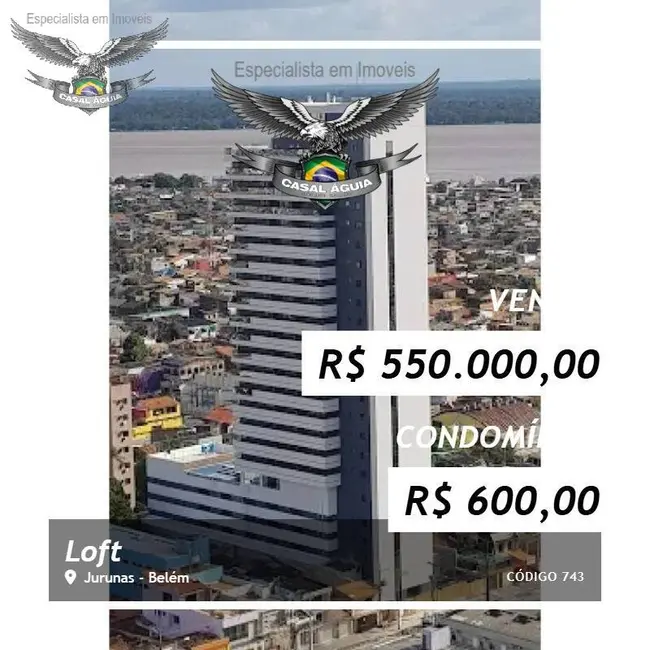 Foto 1 de Apartamento com 1 quarto à venda, 39m2 em Jurunas, Belem - PA