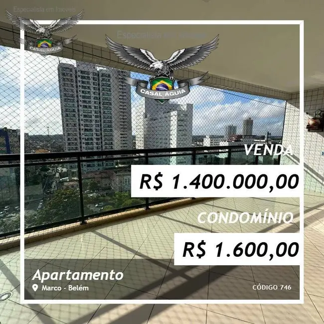 Foto 1 de Apartamento com 3 quartos à venda, 144m2 em Marco, Belem - PA