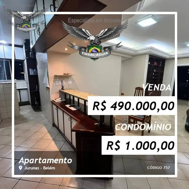 Foto 1 de Apartamento com 3 quartos à venda, 96m2 em Jurunas, Belem - PA