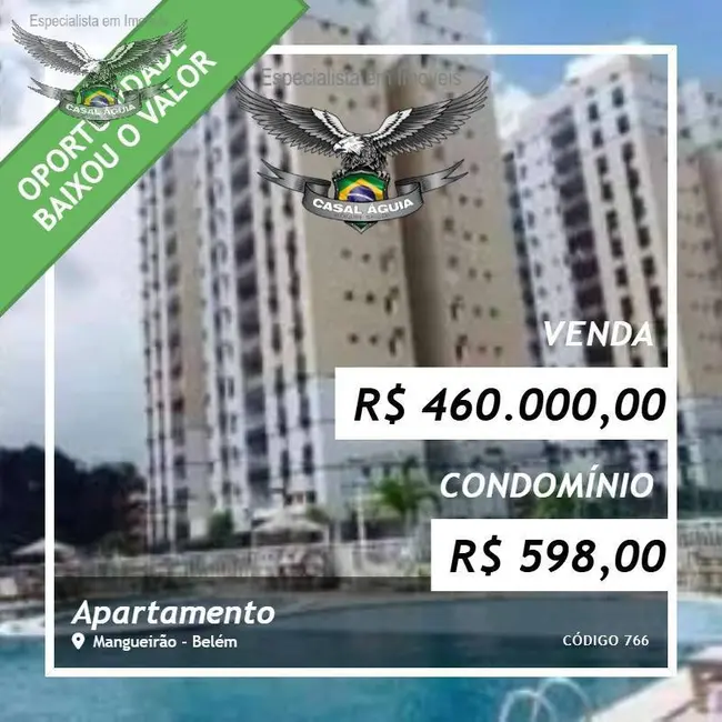 Foto 1 de Apartamento com 3 quartos à venda, 81m2 em Mangueirão, Belem - PA