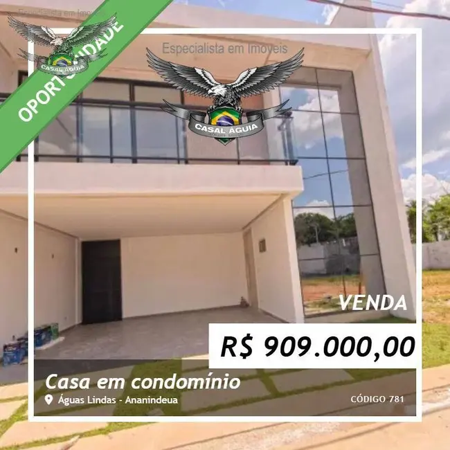 Foto 1 de Casa de Condomínio com 4 quartos à venda, 218m2 em Águas Lindas, Ananindeua - PA