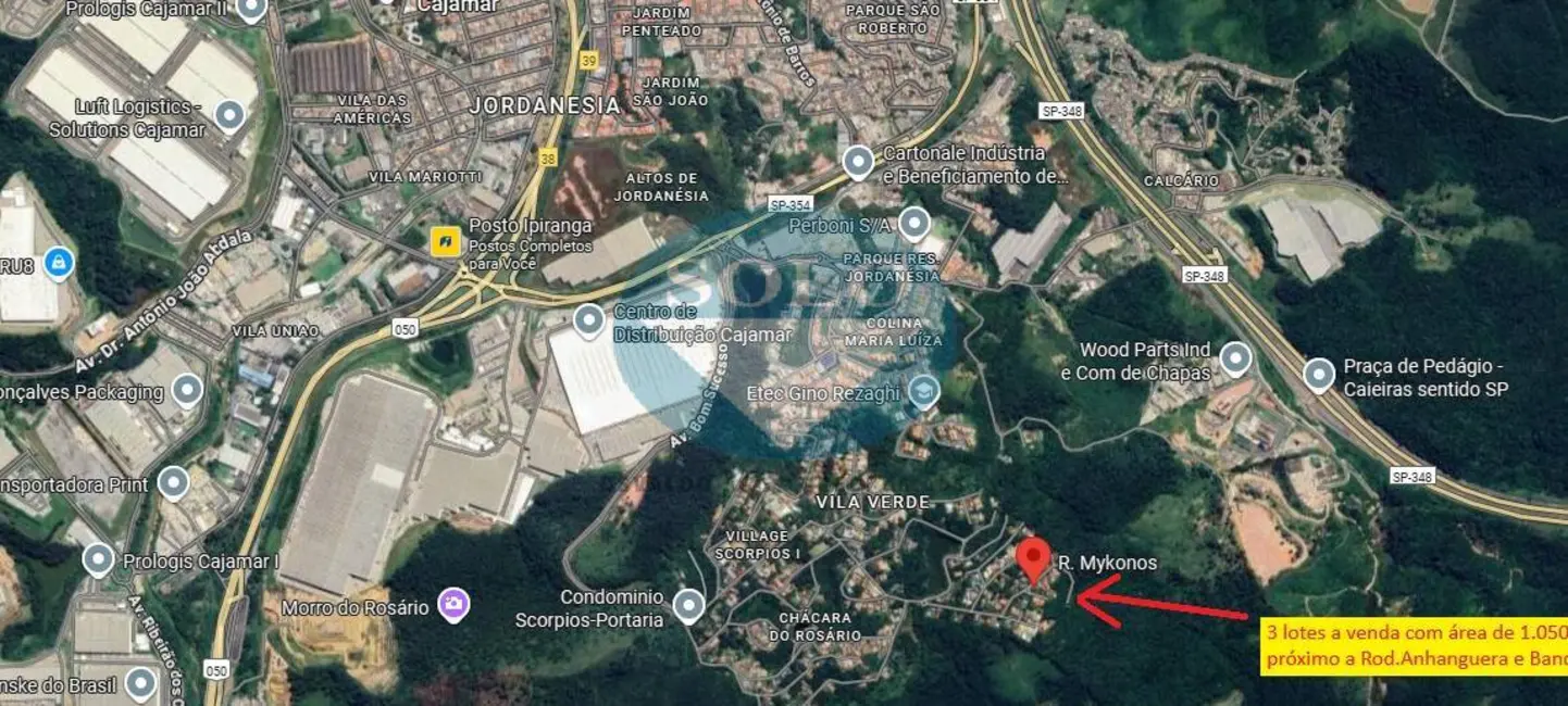 Foto 1 de Lote de Condomínio à venda, 1050m2 em Alpes dos Araçás (Jordanésia), Cajamar - SP
