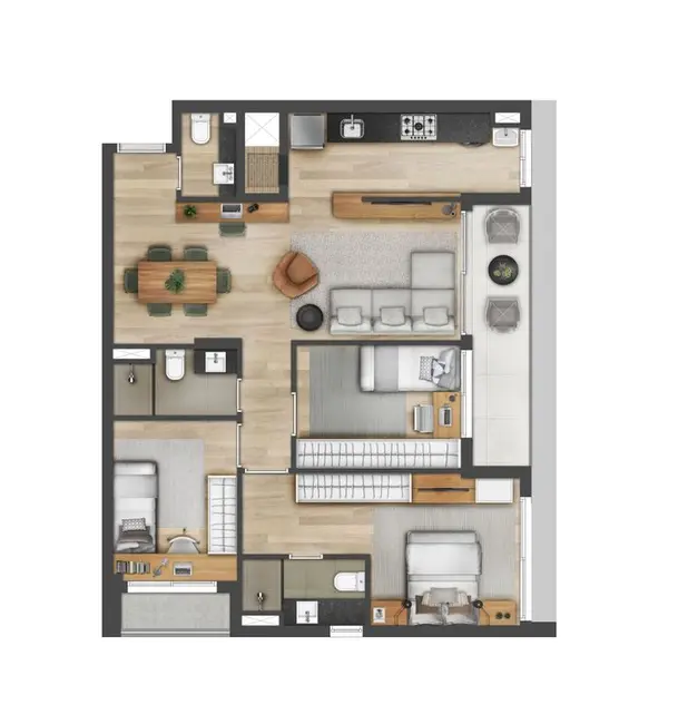 Apartamento com 3 quartos à venda, 90m2 em Cidade Baixa, Porto Alegre - RS - imagem 9 Foto 9 de Apartamento com 3 quartos à venda, 90m2 em Cidade Baixa, Porto Alegre - RS