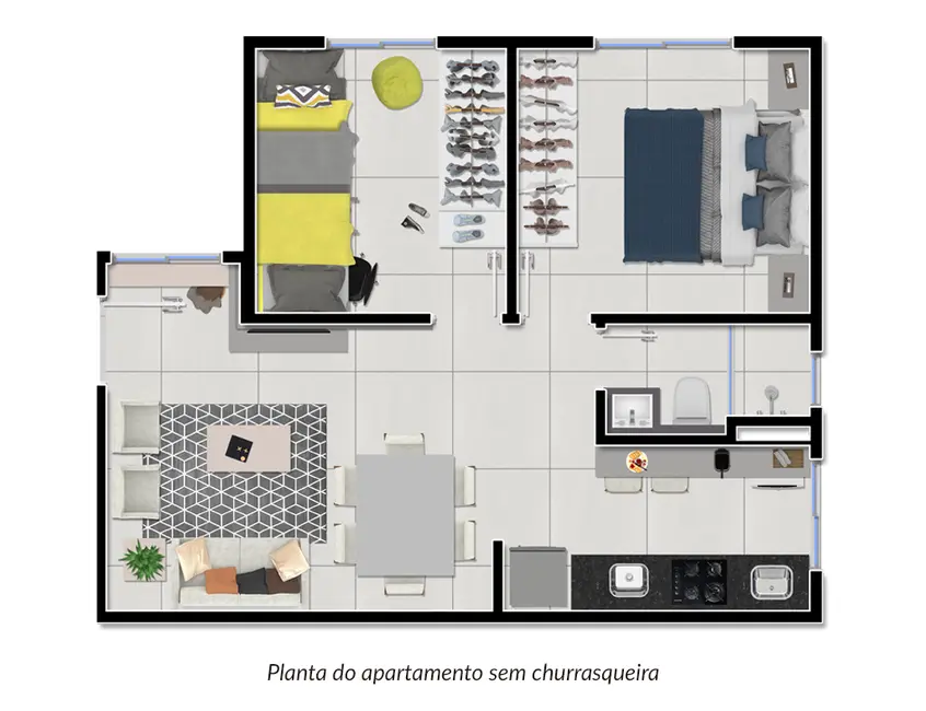 Apartamento com 2 quartos à venda, 44m2 em Agronomia, Porto Alegre - RS - imagem 4 Foto 4 de Apartamento com 2 quartos à venda, 44m2 em Agronomia, Porto Alegre - RS