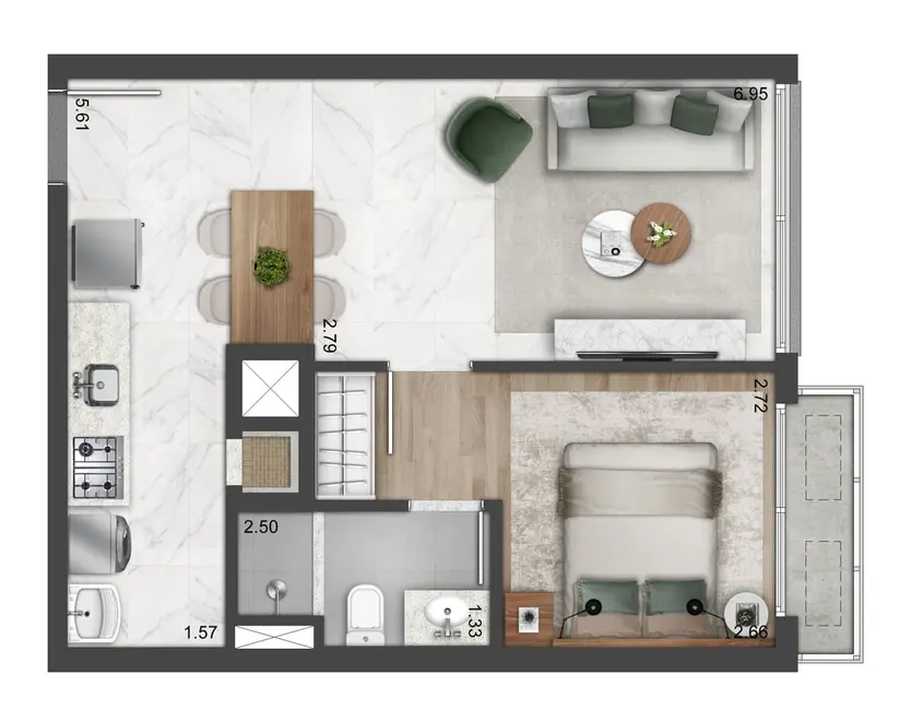 Apartamento com 2 quartos à venda, 69m2 em Mont Serrat, Porto Alegre - RS - imagem 5 Foto 5 de Apartamento com 2 quartos à venda, 69m2 em Mont Serrat, Porto Alegre - RS