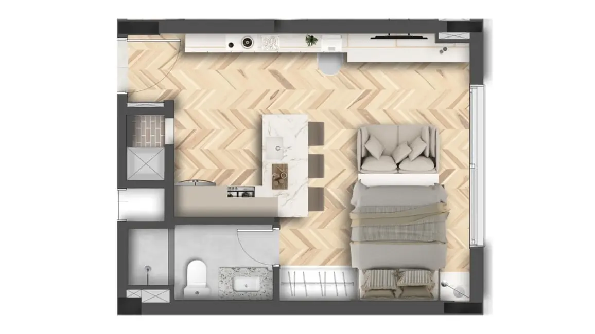 Apartamento com 1 quarto à venda, 43m2 em Moinhos de Vento, Porto Alegre - RS - imagem 3 Foto 3 de Apartamento com 1 quarto à venda, 43m2 em Moinhos de Vento, Porto Alegre - RS