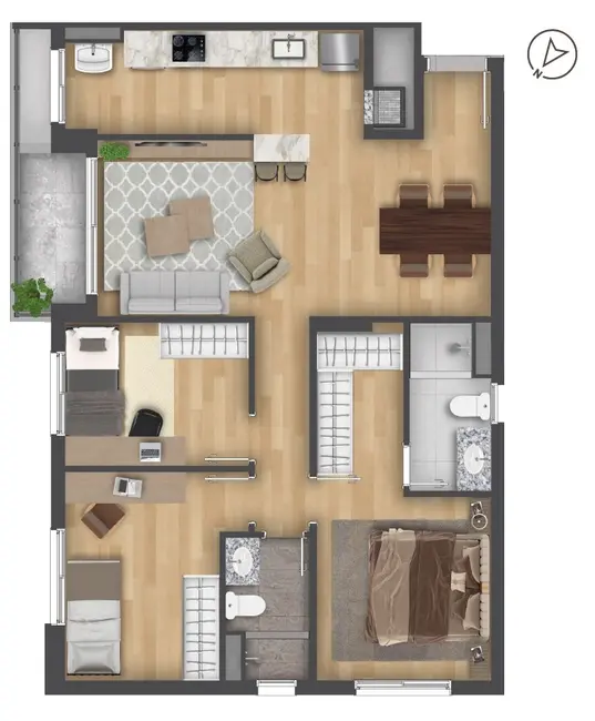 Foto 5 de Apartamento com 3 quartos à venda, 116m2 em Petrópolis, Porto Alegre - RS