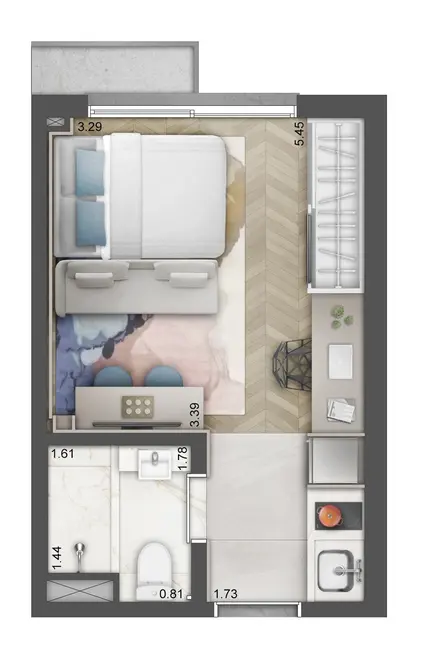 Foto 1 de Apartamento com 1 quarto à venda, 38m2 em Cidade Baixa, Porto Alegre - RS