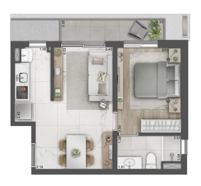 Foto 2 de Apartamento com 1 quarto à venda, 38m2 em Cidade Baixa, Porto Alegre - RS