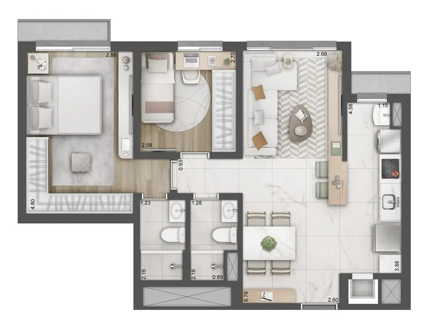 Foto 1 de Apartamento com 2 quartos à venda, 62m2 em Cidade Baixa, Porto Alegre - RS