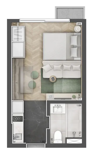 Kitnet à venda, 43m2 em Passo da Areia, Porto Alegre - RS - imagem 4 Foto 4 de Kitnet à venda, 43m2 em Passo da Areia, Porto Alegre - RS