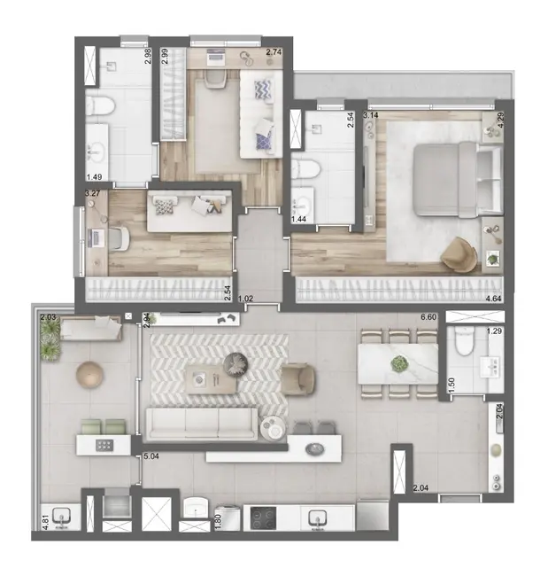 Apartamento com 3 quartos à venda, 106m2 em Higienópolis, Porto Alegre - RS - imagem 5 Foto 5 de Apartamento com 3 quartos à venda, 106m2 em Higienópolis, Porto Alegre - RS