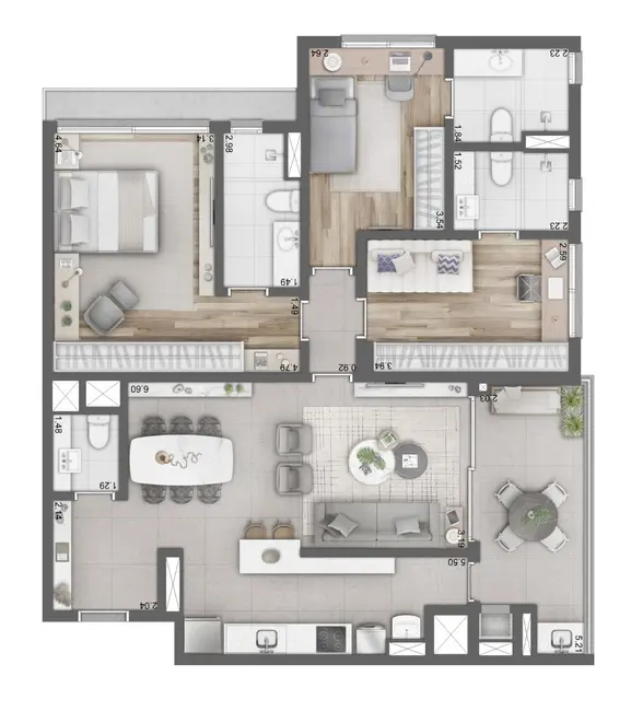 Apartamento com 3 quartos à venda, 106m2 em Higienópolis, Porto Alegre - RS - imagem 7 Foto 7 de Apartamento com 3 quartos à venda, 106m2 em Higienópolis, Porto Alegre - RS