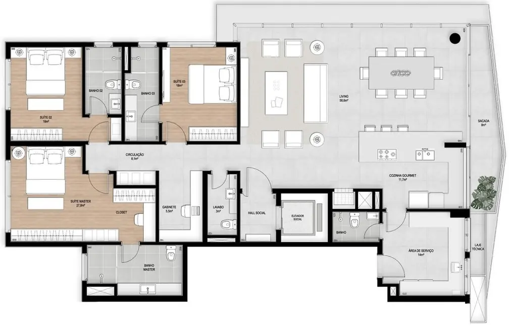 Apartamento com 3 quartos à venda, 200m2 em Rio Branco, Porto Alegre - RS - imagem 4 Foto 4 de Apartamento com 3 quartos à venda, 200m2 em Rio Branco, Porto Alegre - RS