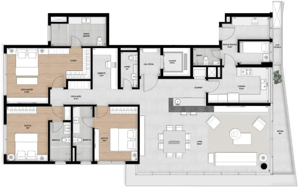 Apartamento com 3 quartos à venda, 200m2 em Rio Branco, Porto Alegre - RS - imagem 3 Foto 3 de Apartamento com 3 quartos à venda, 200m2 em Rio Branco, Porto Alegre - RS