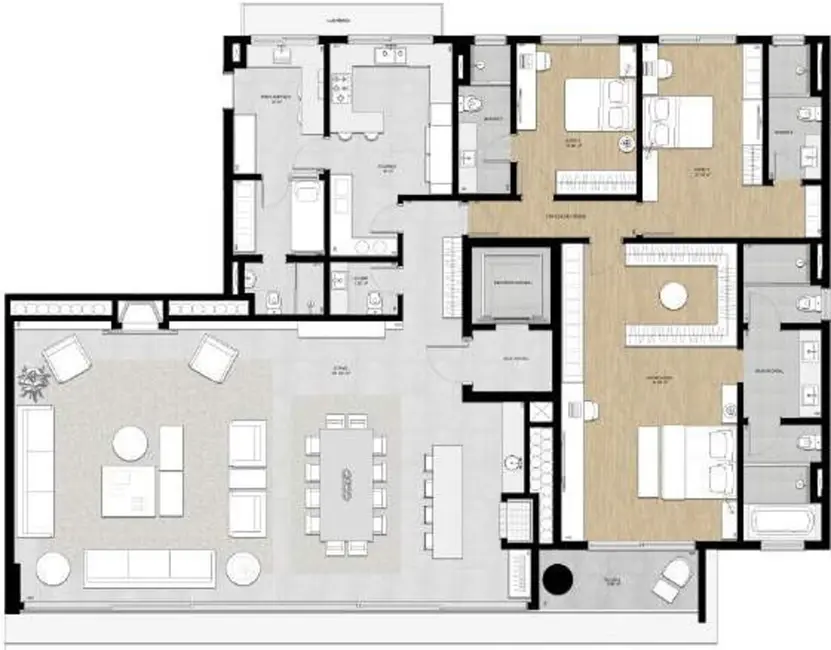 Foto 7 de Apartamento com 3 quartos à venda, 286m2 em Chácara das Pedras, Porto Alegre - RS