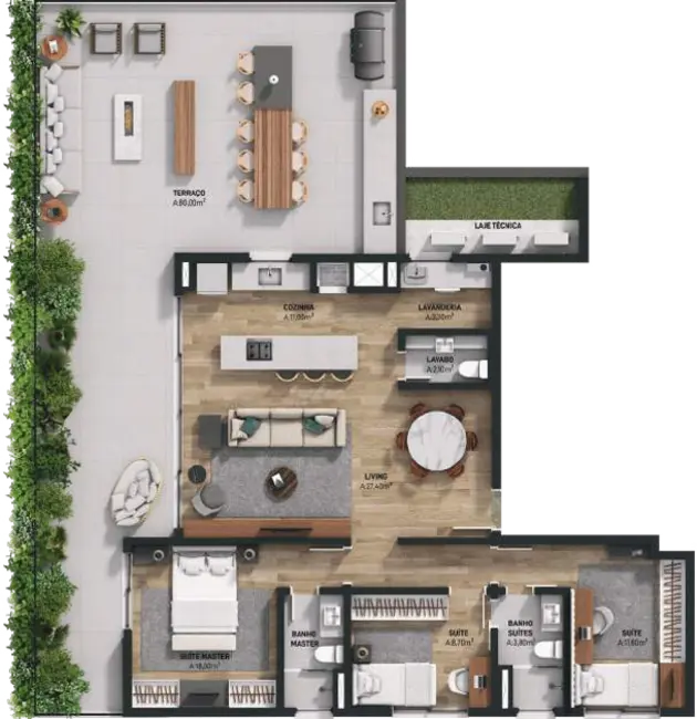 Foto 3 de Apartamento com 3 quartos à venda, 119m2 em Petrópolis, Porto Alegre - RS