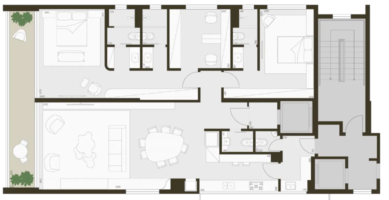 Apartamento com 3 quartos à venda, 402m2 em Petrópolis, Porto Alegre - RS - imagem 8 Foto 8 de Apartamento com 3 quartos à venda, 402m2 em Petrópolis, Porto Alegre - RS