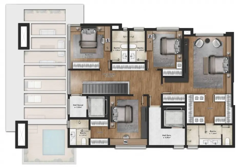 Foto 7 de Apartamento com 3 quartos à venda, 202m2 em Moinhos de Vento, Porto Alegre - RS